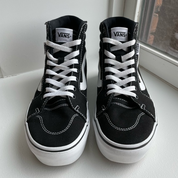 Sk8-Hi Platform 2.0 Black Canvas High Top Vans - Picture 4 of 8